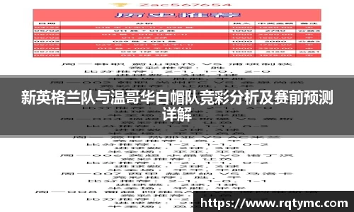 新英格兰队与温哥华白帽队竞彩分析及赛前预测详解
